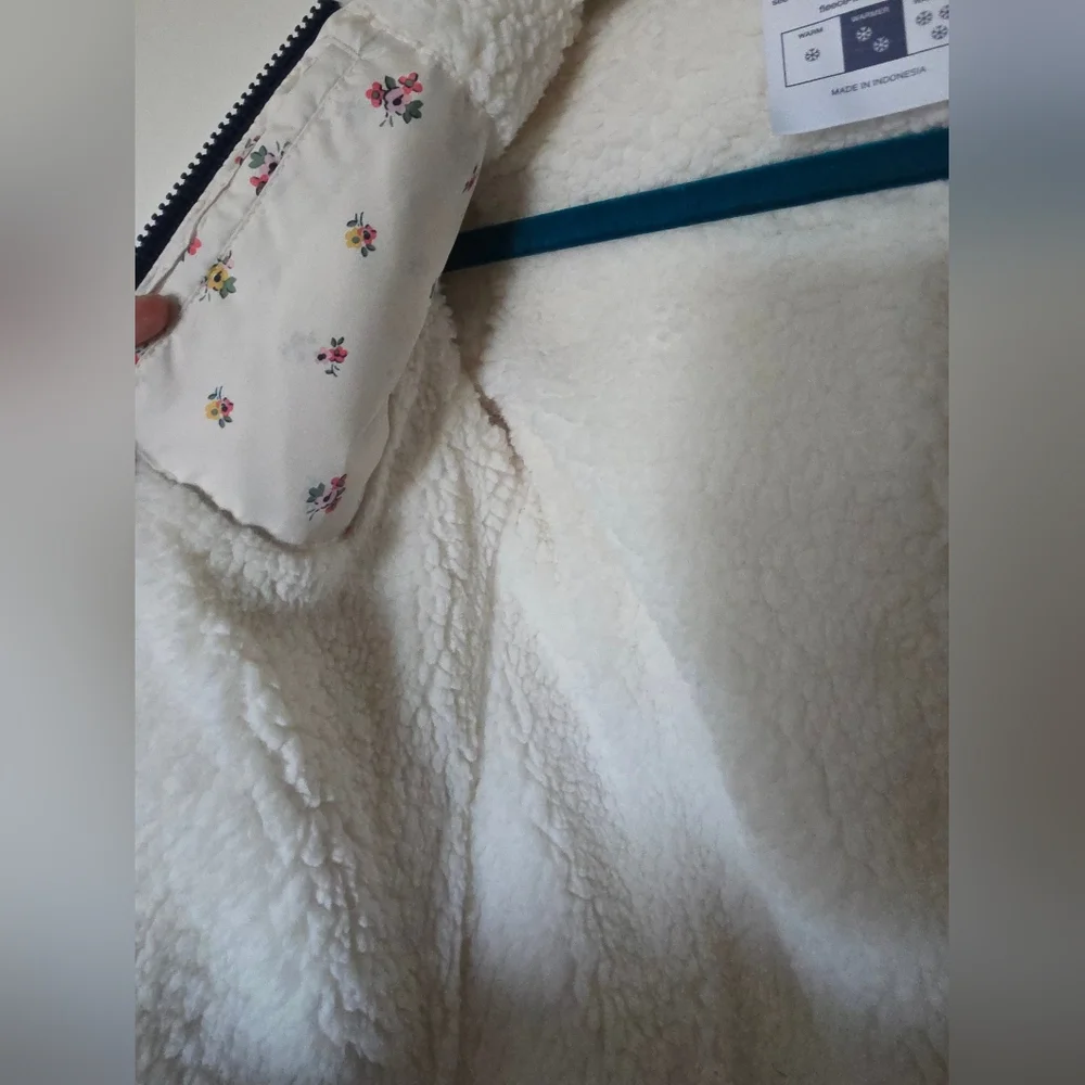 Disney Baby Gap Minnie‎ Mouse Reversible Sherpa Puffer Jacket Coat Girls Sz 4T